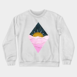 Fuchsia and Gold Sunset Crewneck Sweatshirt